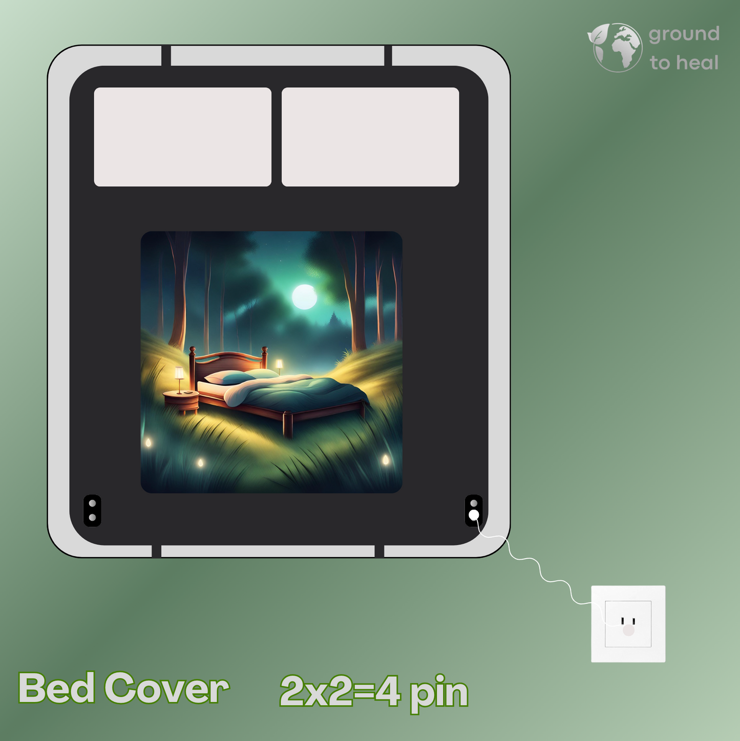 Ground to Heal® Bed Cover Conductive Leather