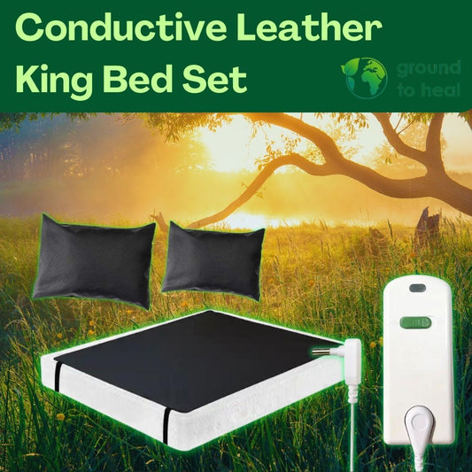 Ground to Heal® King Bedset Geleidend Leer