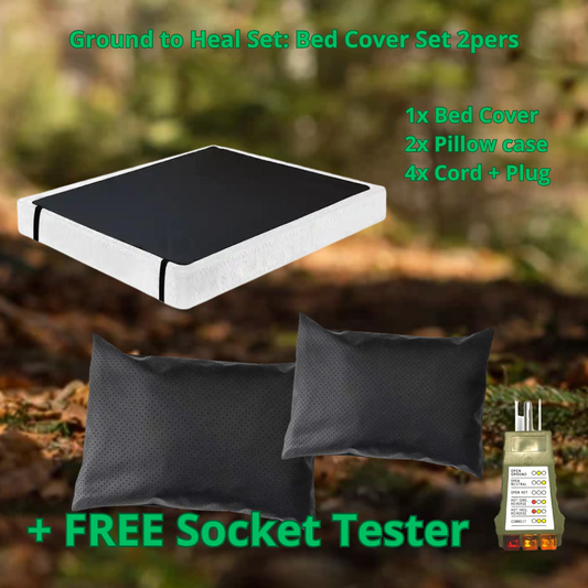 Bundle: Grounding Bed Cover Conductive Leather 2 pers.