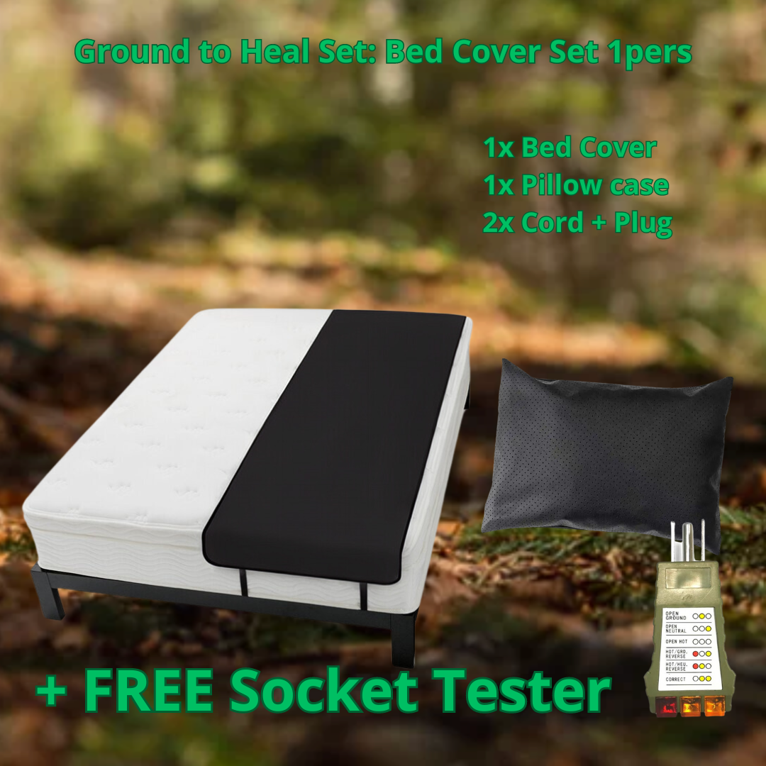 Bundle: Grounding Bed Cover Conductive Leather 1 pers.