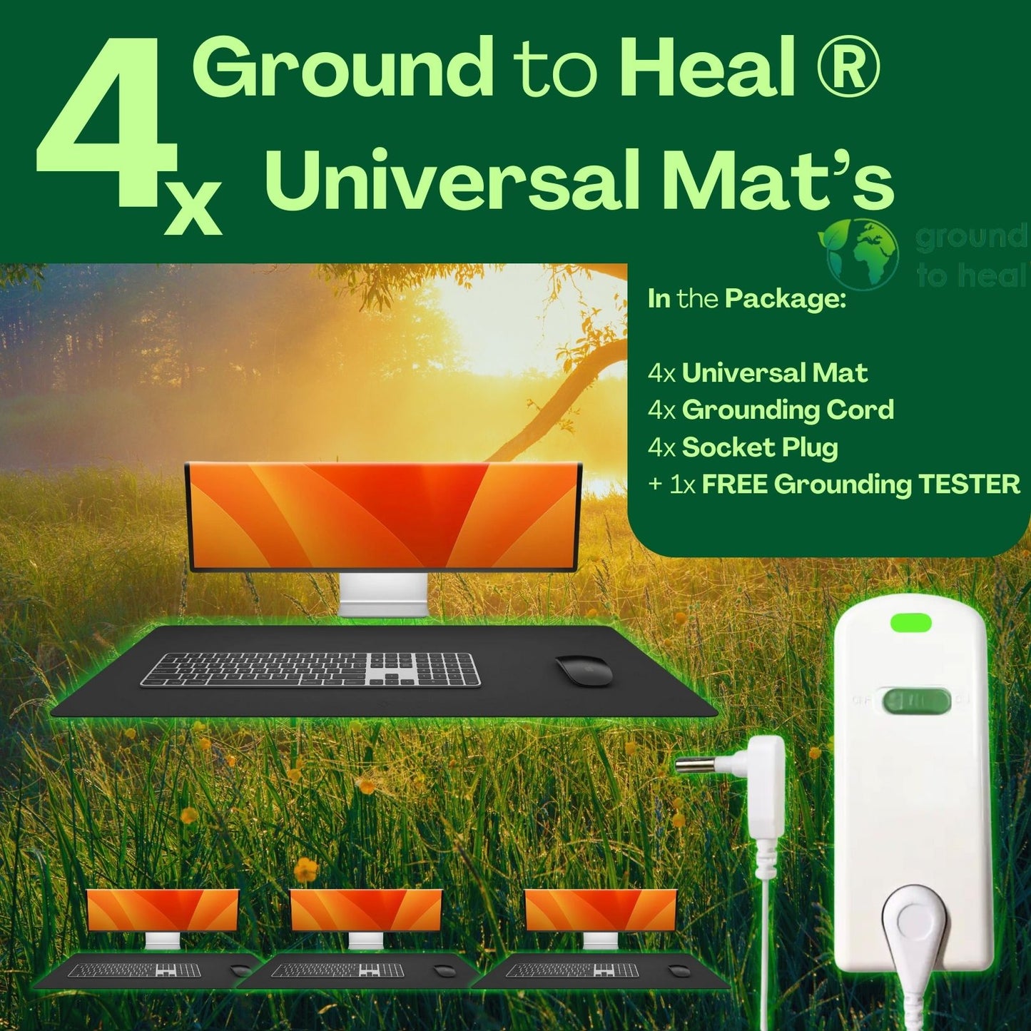 4x Ground to Heal® Universal Mat