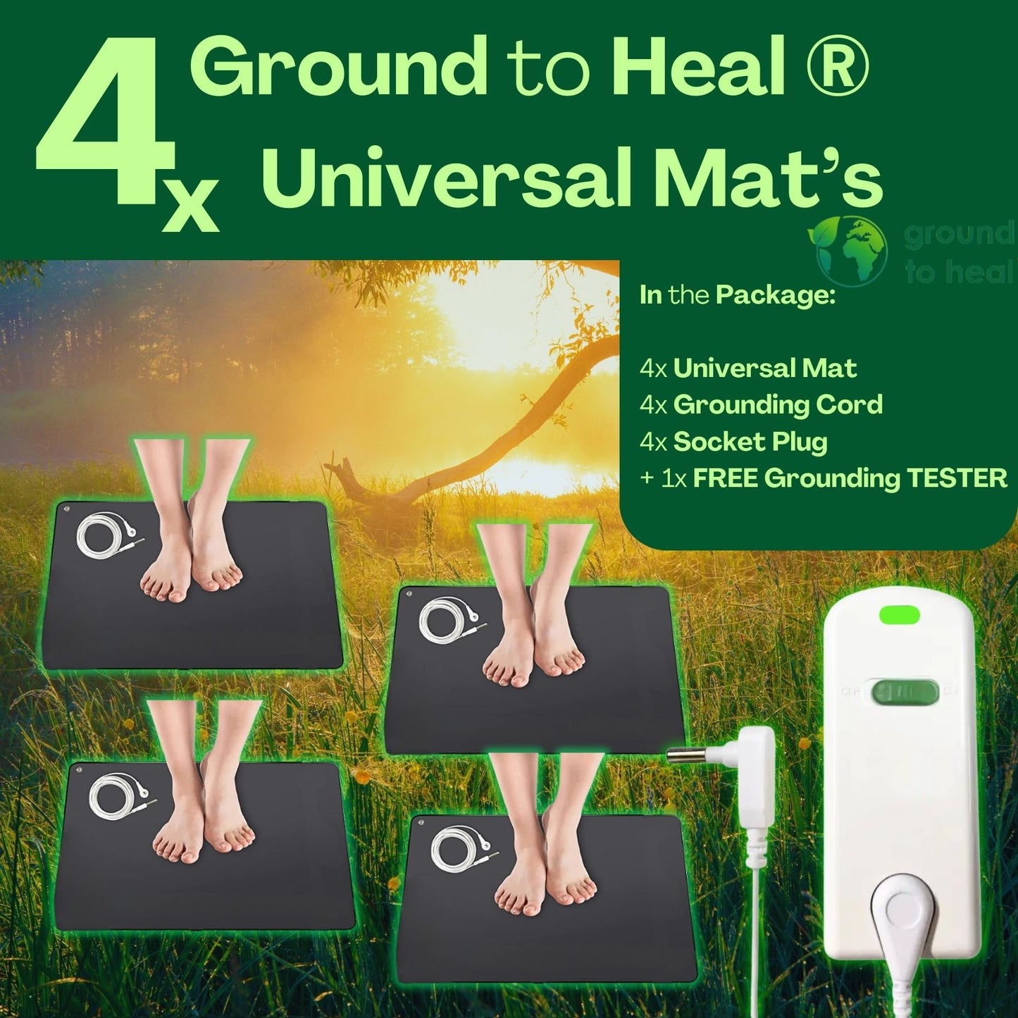 4x Ground to Heal® Universal Mat