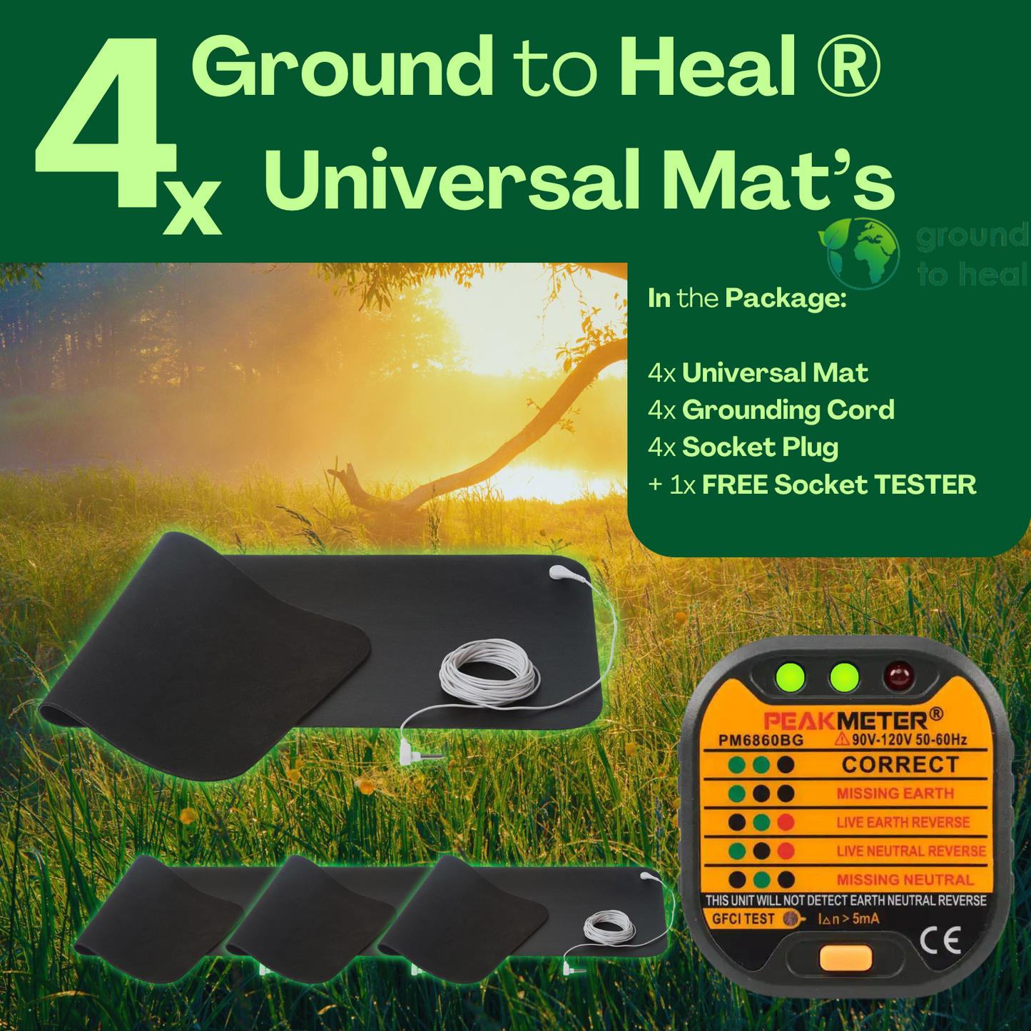 4x Ground to Heal® Universal Mat