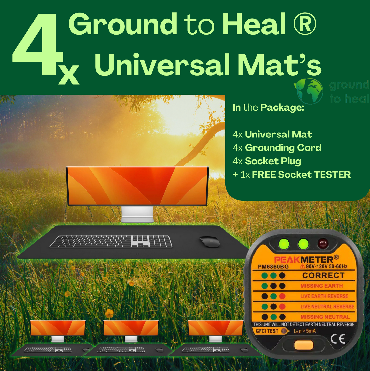 4x Ground to Heal® Universal Mat