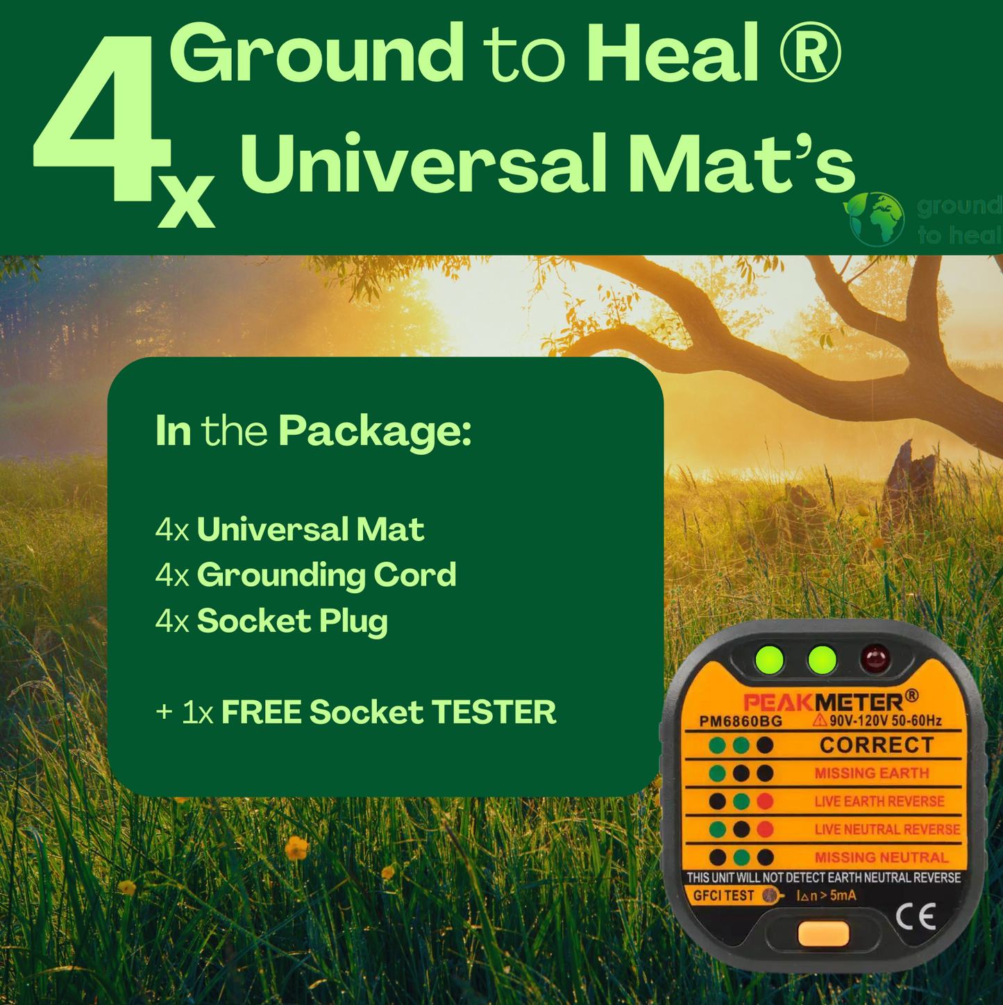 4x Ground to Heal® Universal Mat