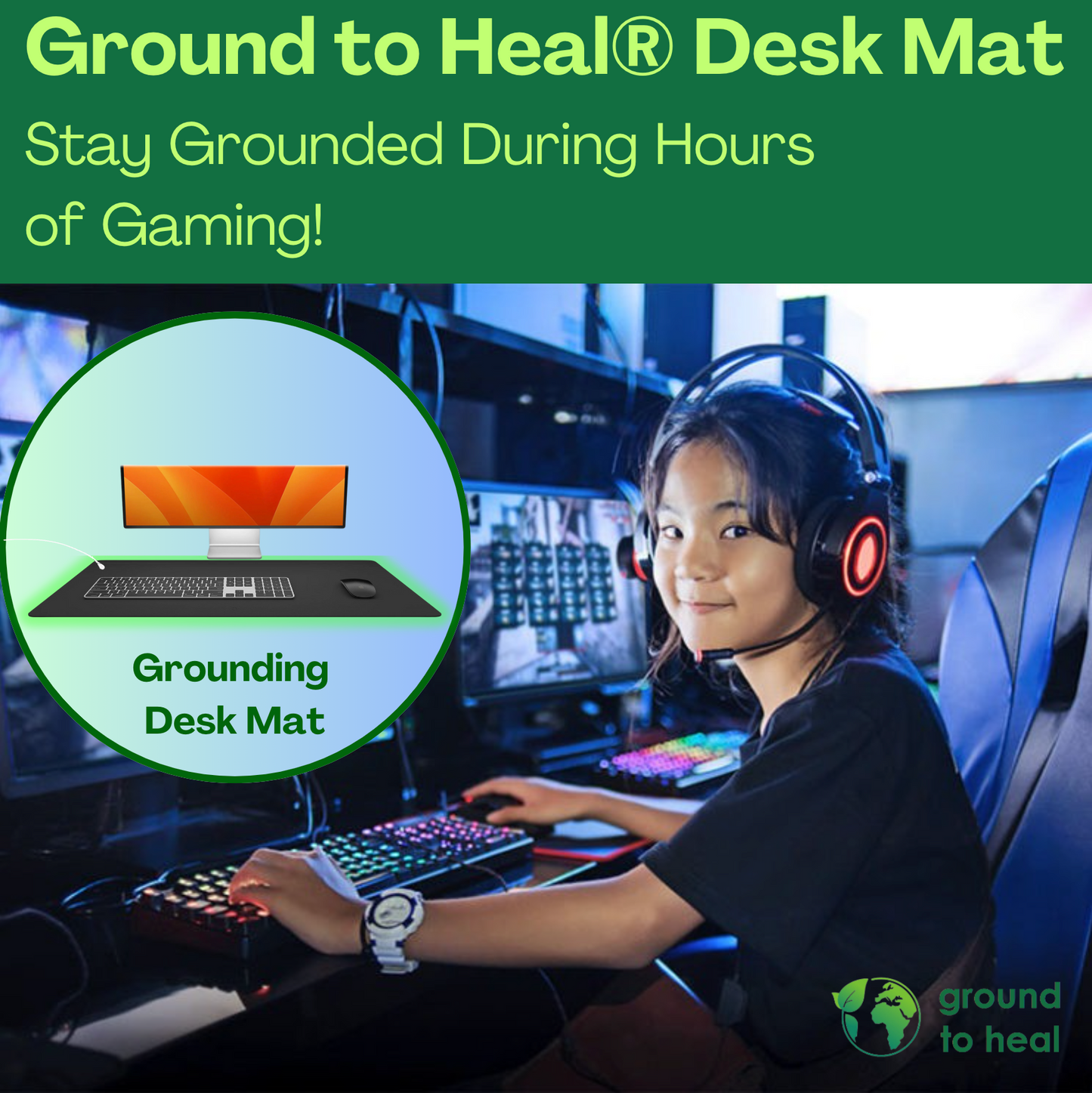 Ground to Heal® Desk Mat