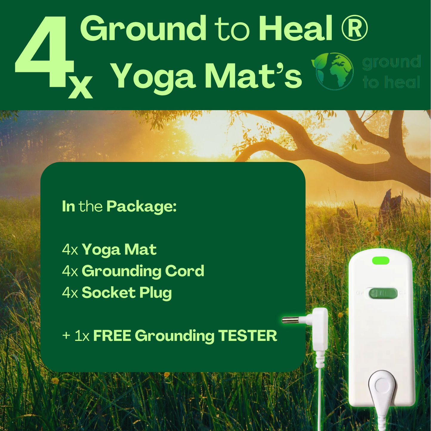 4x Ground to Heal® Yoga Mat