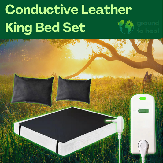 Ground to Heal®  King Bed Set Conductive Leather