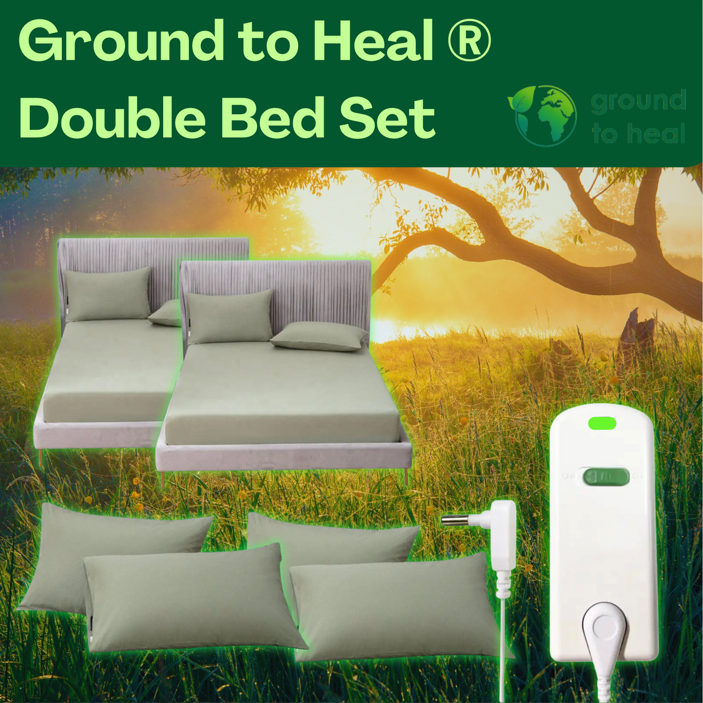 Ground to Heal® Bed Set Double