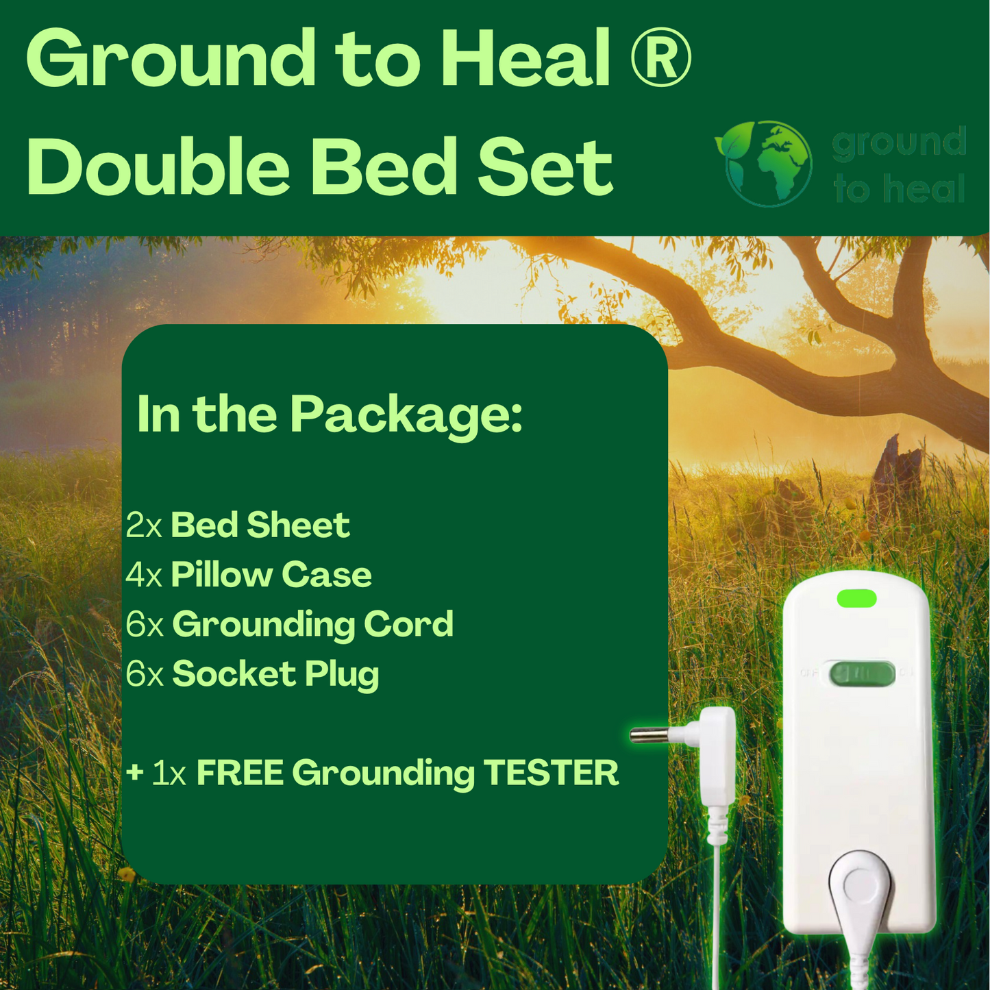 Ground to Heal® Bed Set Double