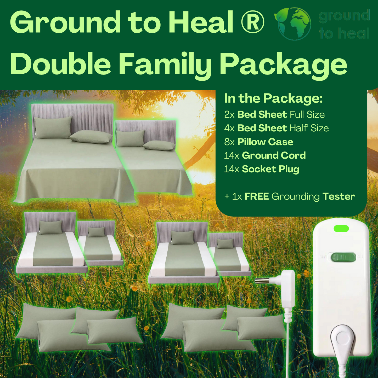 Ground to Heal® Double Family Sleep Deal