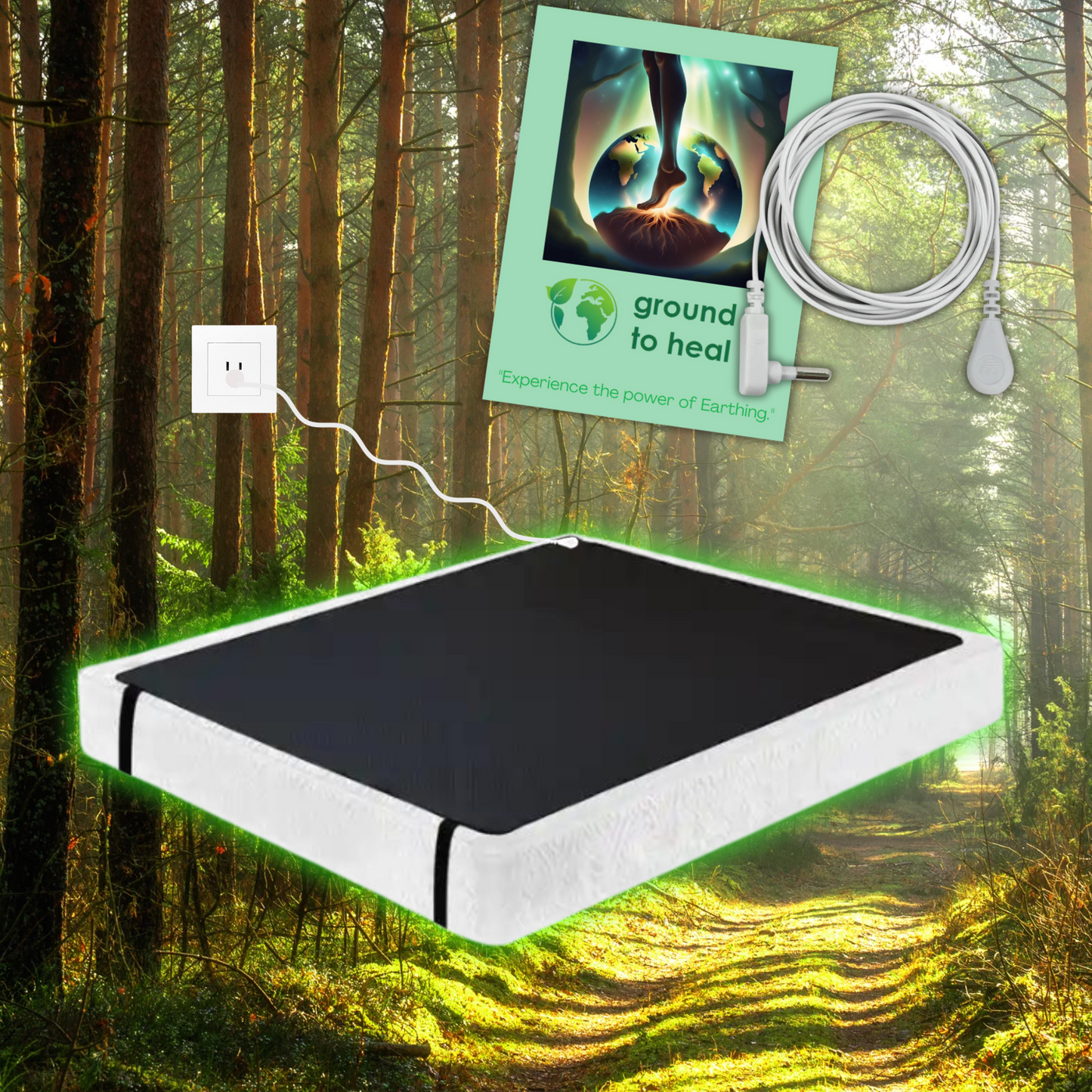 Ground to Heal® Bed Cover Conductive Leather