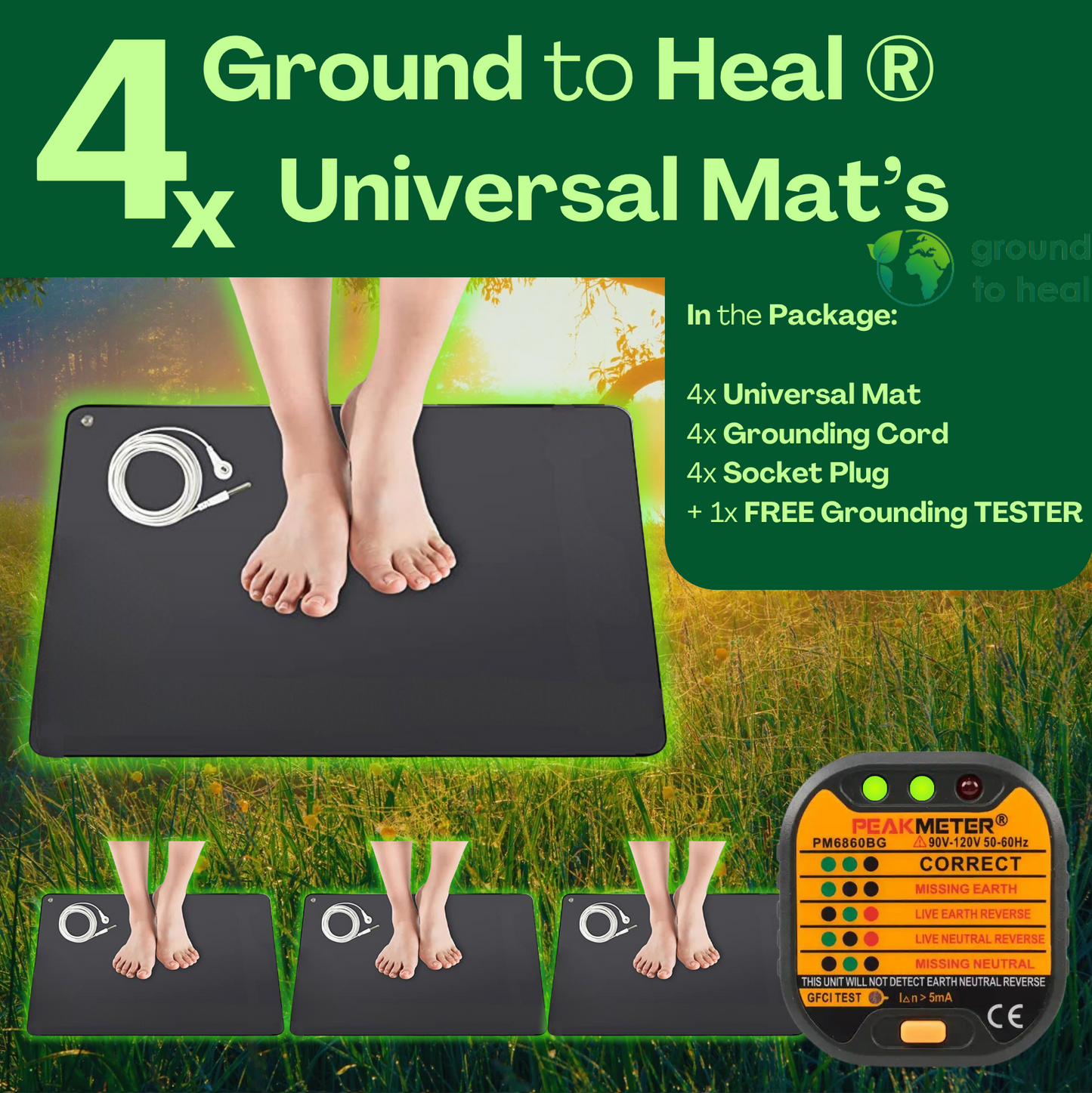 4x Ground to Heal® Universal Mat