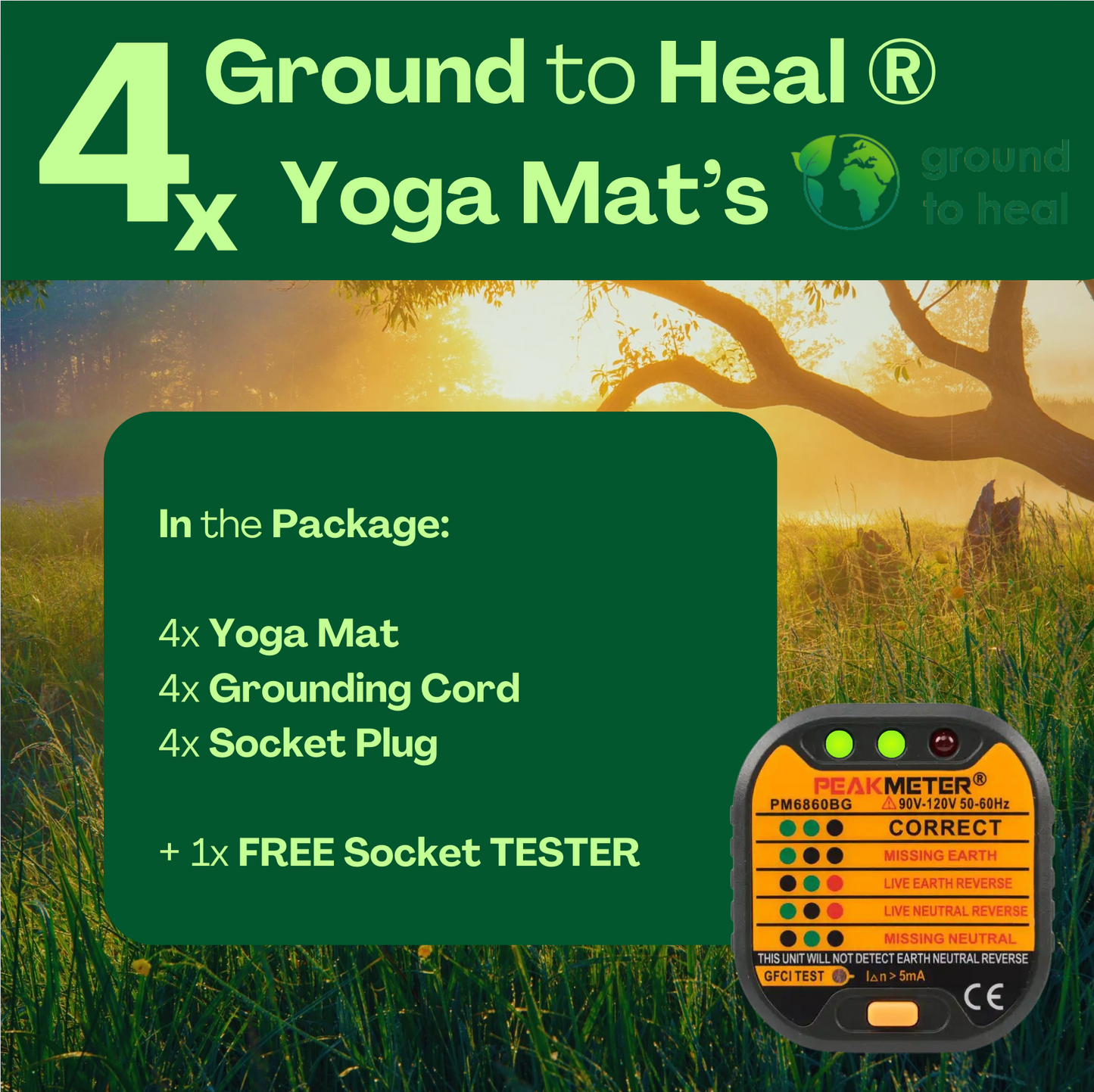 4x Ground to Heal® Yoga Mat