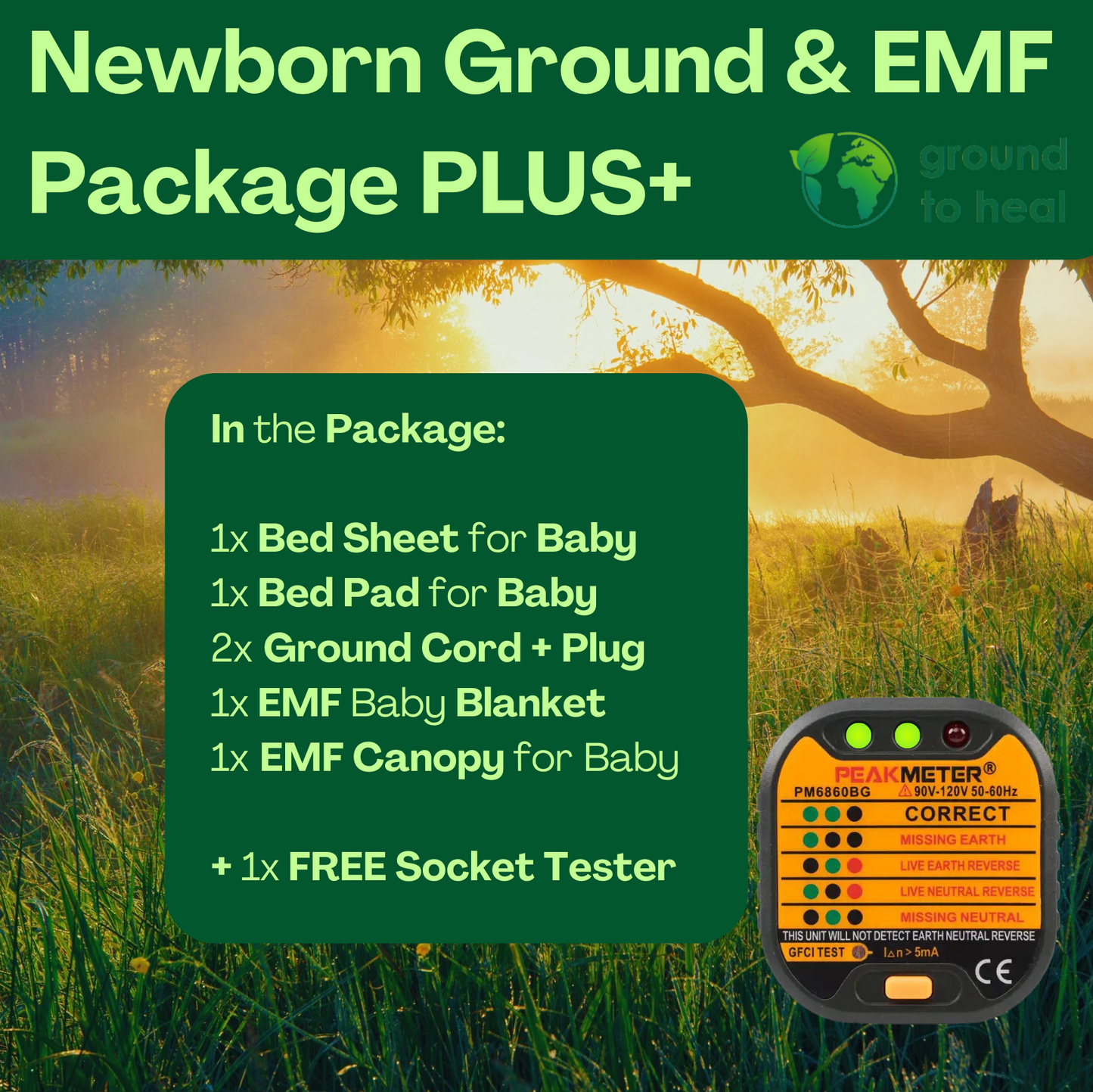 Ground to Heal® Newborn Ground & EMF Package PLUS+