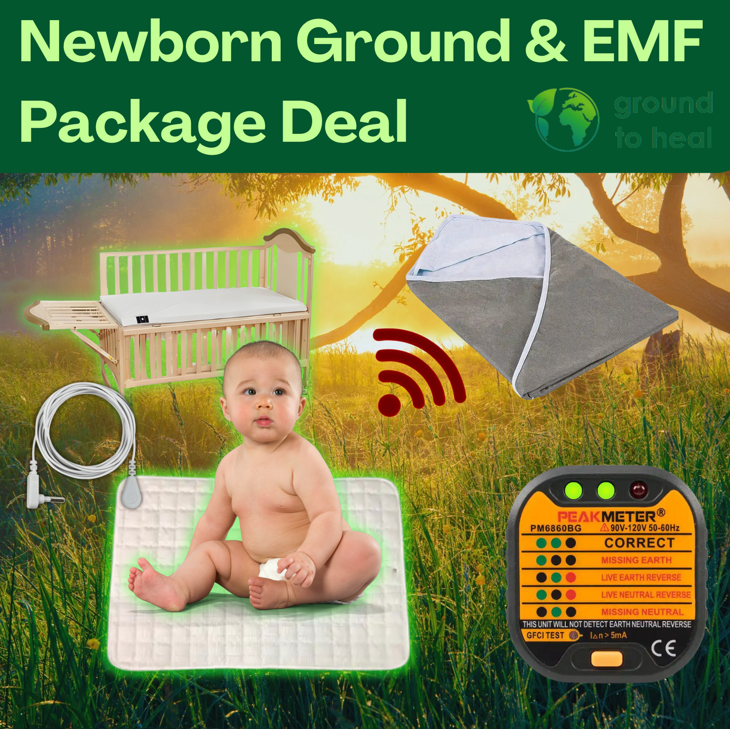 Ground to Heal® Newborn Ground & EMF Package Deal