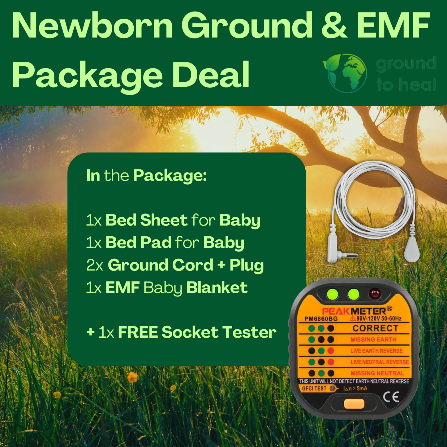 Ground to Heal® Newborn Ground & EMF Package Deal