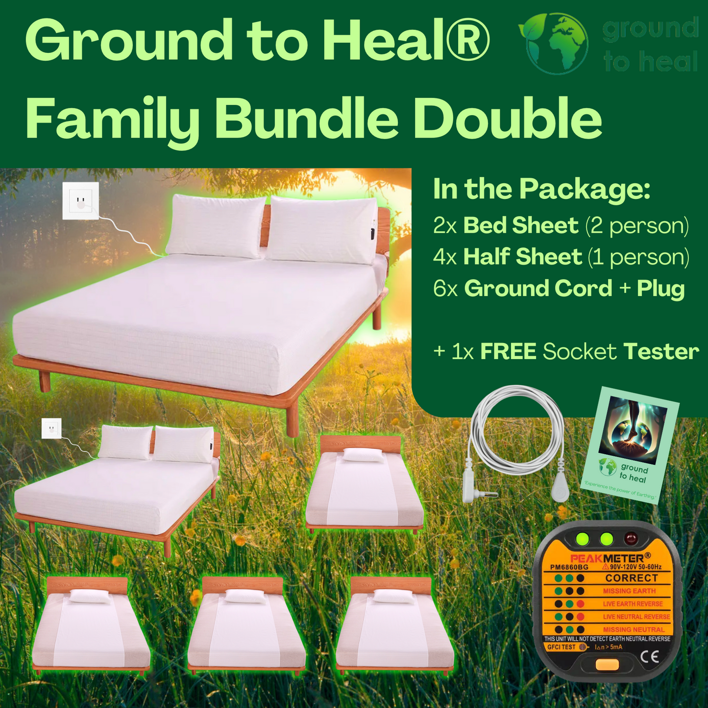 Ground to Heal® Family Sleep Deal PLUS+