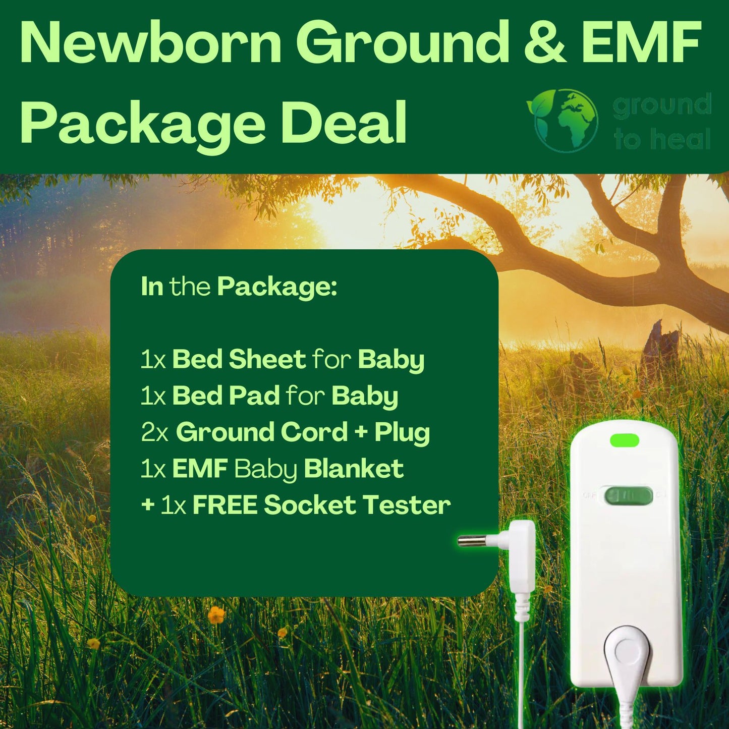 Ground to Heal® Newborn Ground & EMF Package Deal